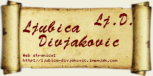 Ljubica Divjaković vizit kartica